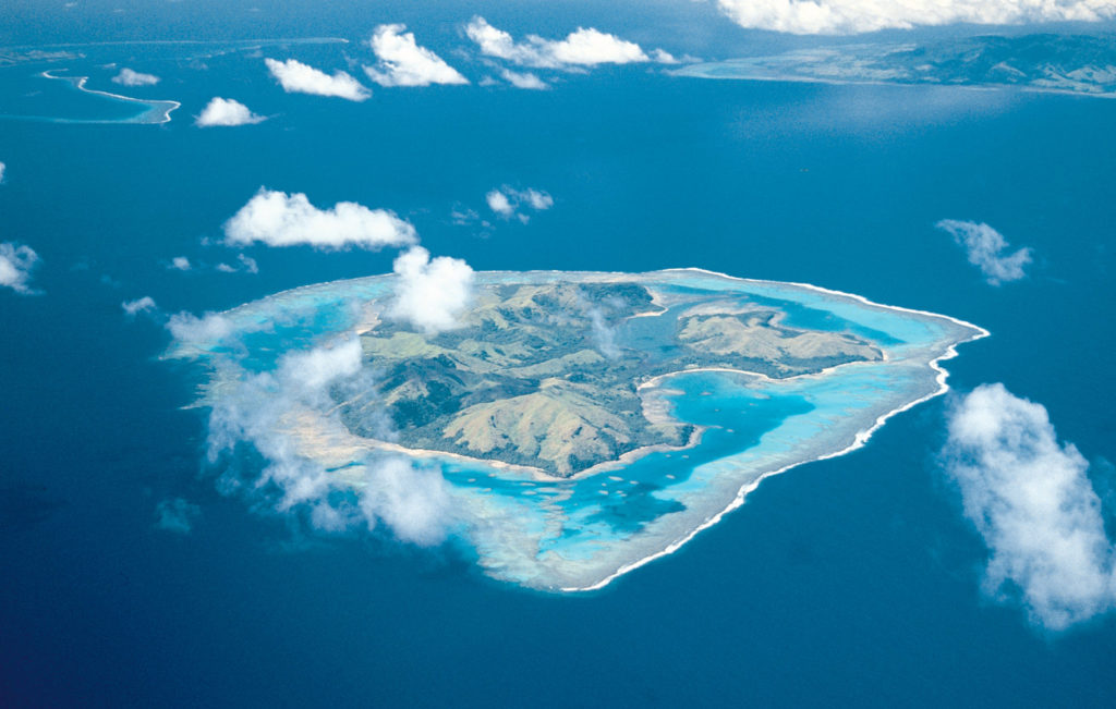 See Fiji - Aerial view of island